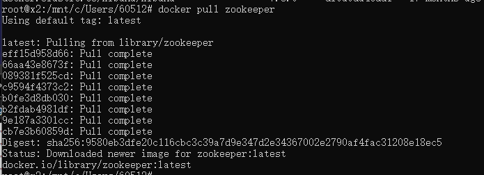 docker拉取zookeeper